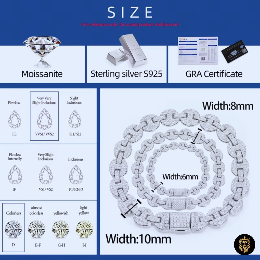 Iced Out Moissanite Cuban Link Bracelet
