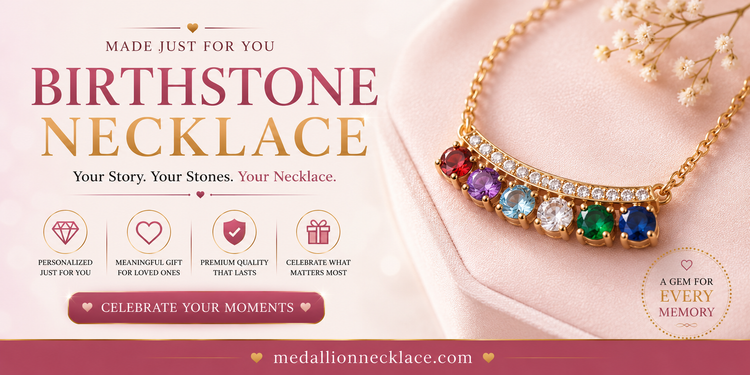 Birthstones Necklace Designs That Tell Your Story | Medallion Necklace