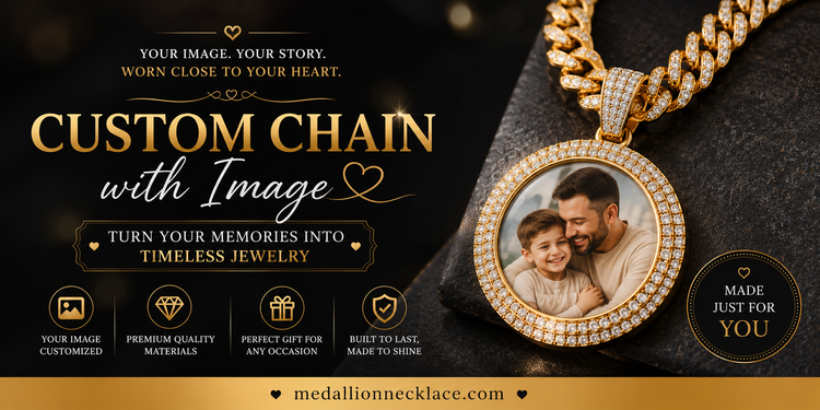 Personalized Chain with Picture Jewelry Made Just for You | Medallion Necklace