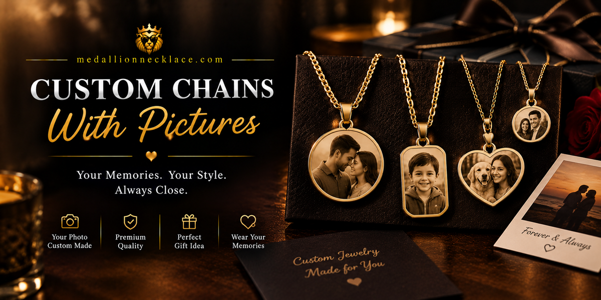 Custom Chains With Pictures | Personalized Photo Necklaces