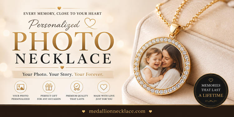 Personalized Photo Necklace Collection | Medallion Necklace