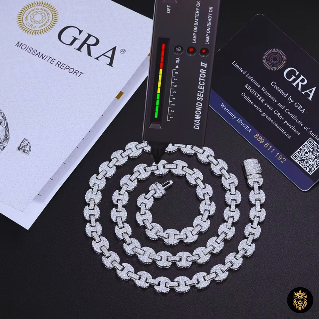 Iced Out Moissanite Cuban Link Bracelet