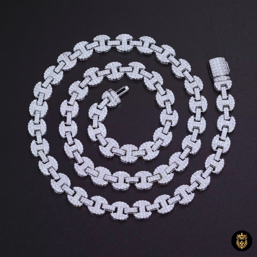 Iced Out Moissanite Cuban Link Bracelet – 925 Sterling Silver Pig Nose Clasp Hip Hop Jewelry