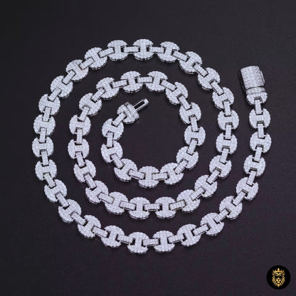 Iced Out Moissanite Cuban Link Bracelet – 925 Sterling Silver Pig Nose Clasp Hip Hop Jewelry