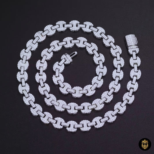 Iced Out Moissanite Cuban Link Bracelet – 925 Sterling Silver Pig Nose Clasp Hip Hop Jewelry