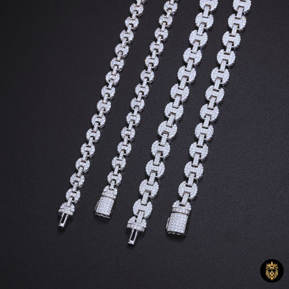 Iced Out Moissanite Cuban Link Bracelet – 925 Sterling Silver Pig Nose Clasp Hip Hop Jewelry