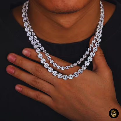 Iced Out Moissanite Cuban Link Bracelet – 925 Sterling Silver Pig Nose Clasp Hip Hop Jewelry