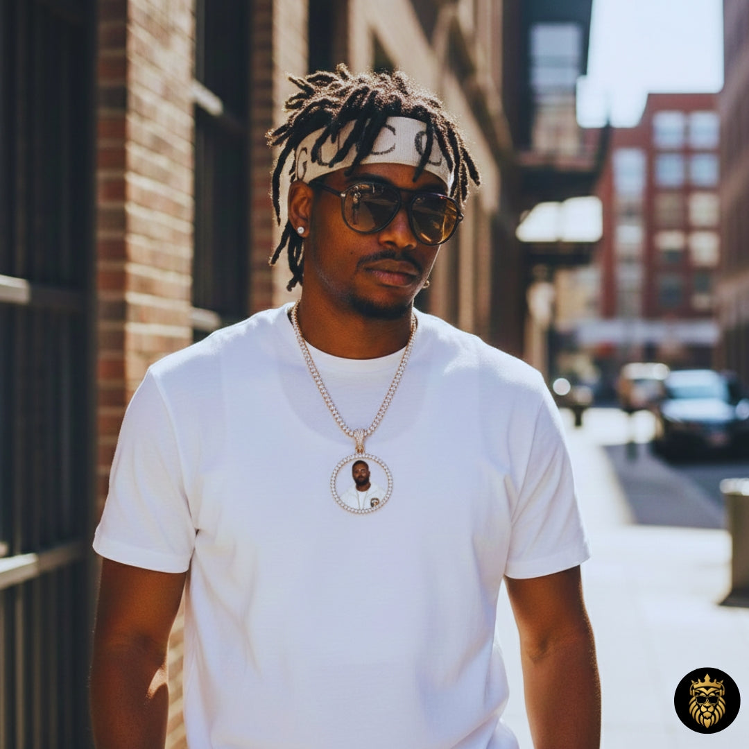 Custom Photo Pendant Medallion Necklace – Personalized Hip Hop Picture Necklace