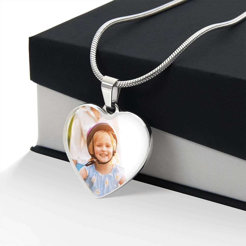 Simple engraved heart necklace gift for boys and kids
