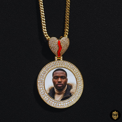 Hip hop style personalized picture pendant necklace with chain
