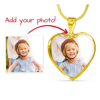Detailed engraving on personalized heart necklace for children