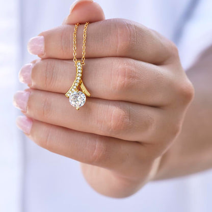 Luxury gift box packaging for romantic necklace presentation