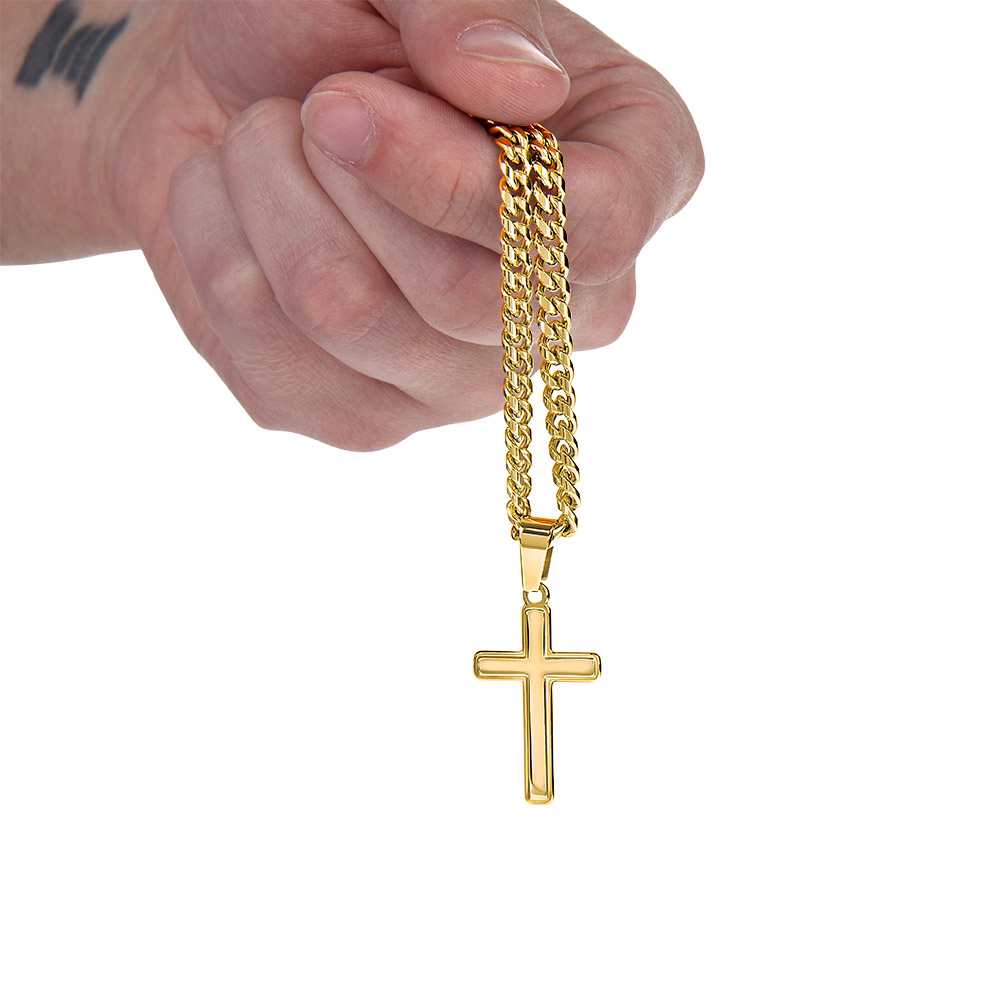 Strong masculine cross pendant jewelry design