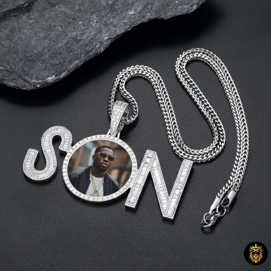 Luxury custom photo necklace for anniversary gift