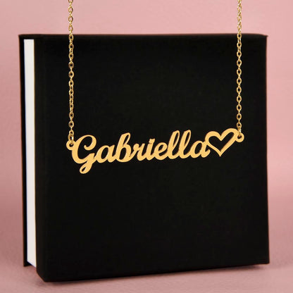 Elegant custom engraved heart necklace personalized with name