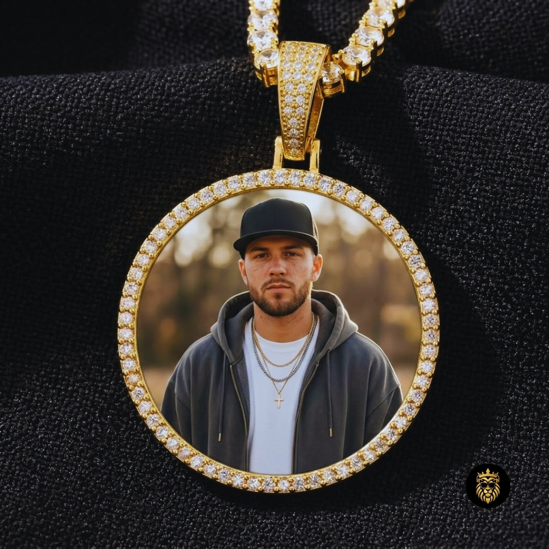 Custom Photo Hip Hop Medallion Necklace – Iced Out Personalized Pendant