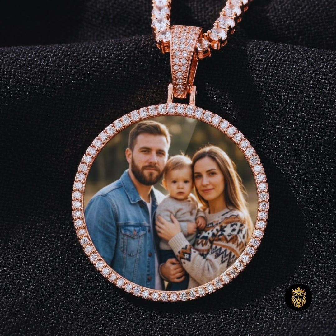 Custom Photo Hip Hop Medallion Necklace – Iced Out Personalized Pendant