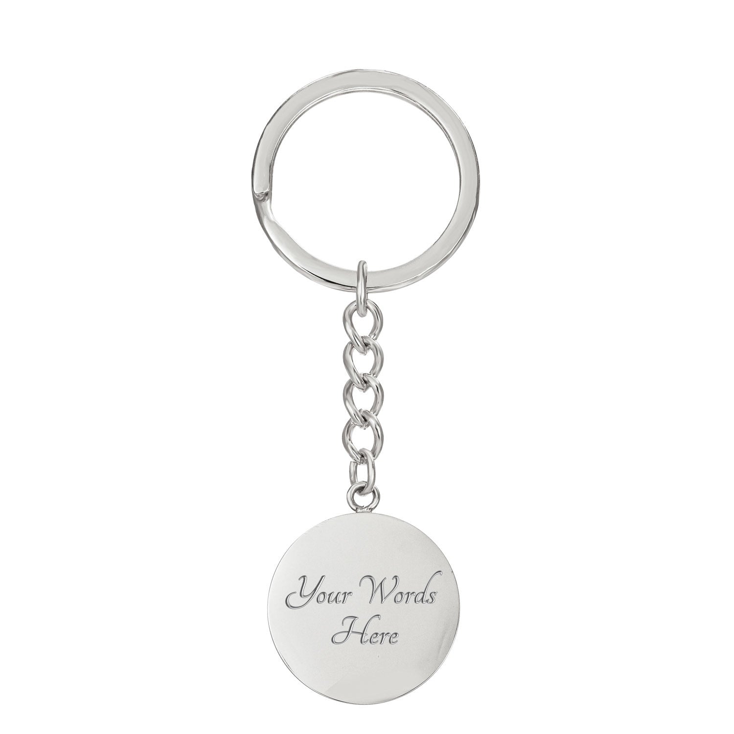 Round shaped keychain with personalized photo for emotional gifting