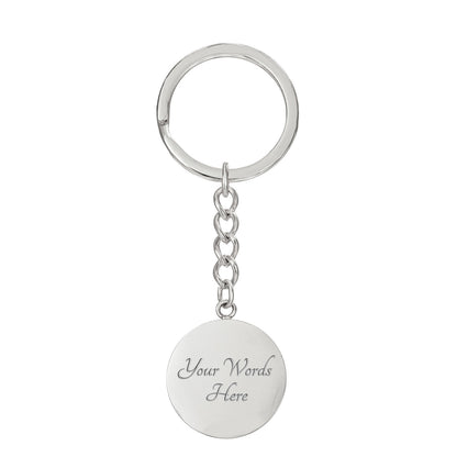 Round shaped keychain with personalized photo for emotional gifting