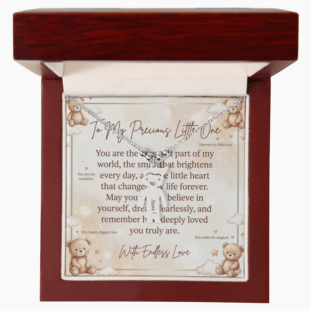 Cute personalized necklace designed as a gift for kids