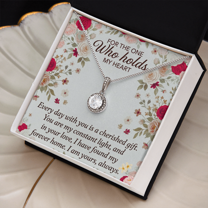 Inspirational Eternal Hope Necklace with cubic zirconia crystal