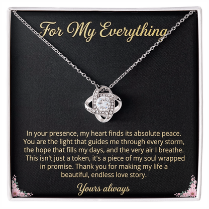 Romantic Love Knot Necklace gift for women