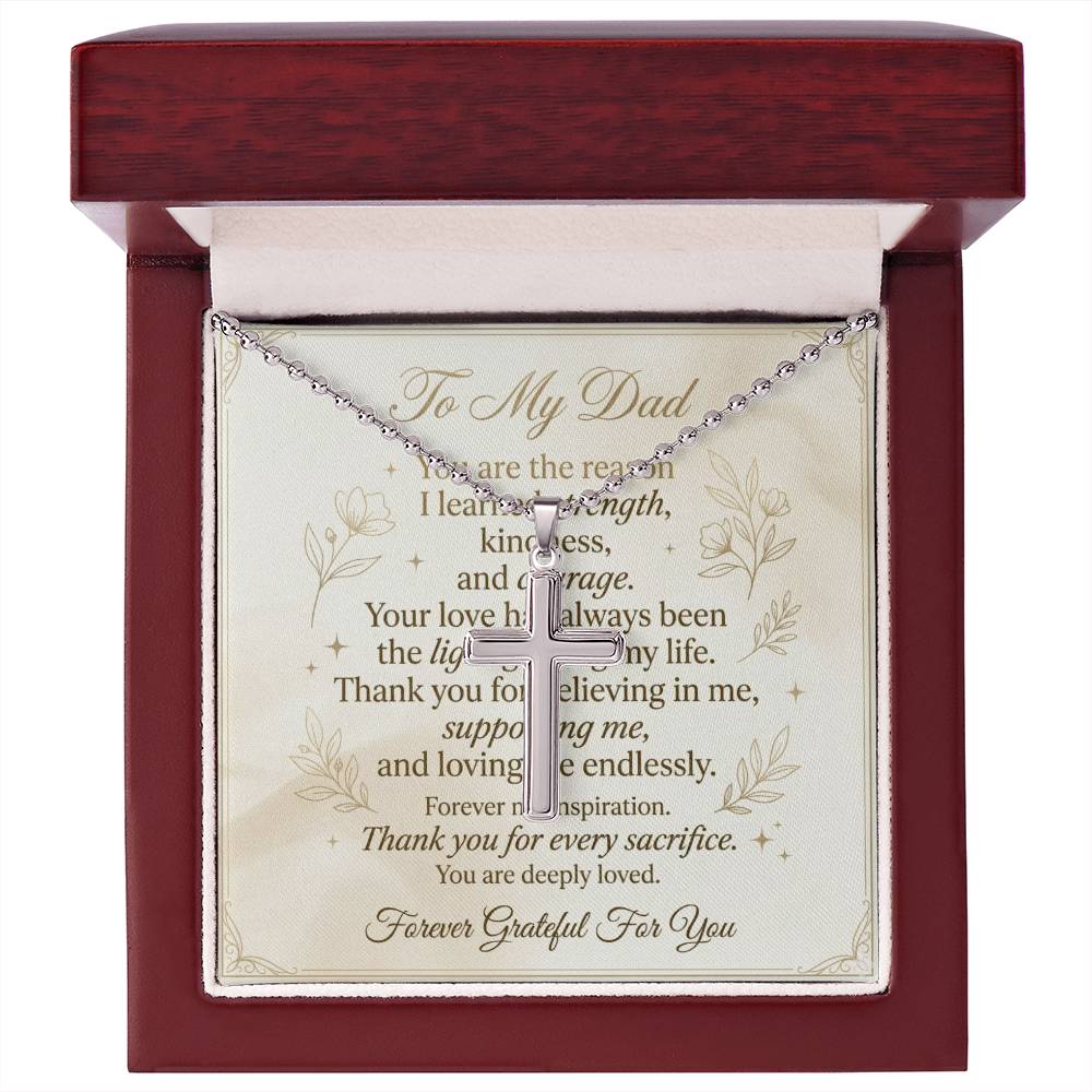 Elegant cross pendant necklace for Christian men faith symbol