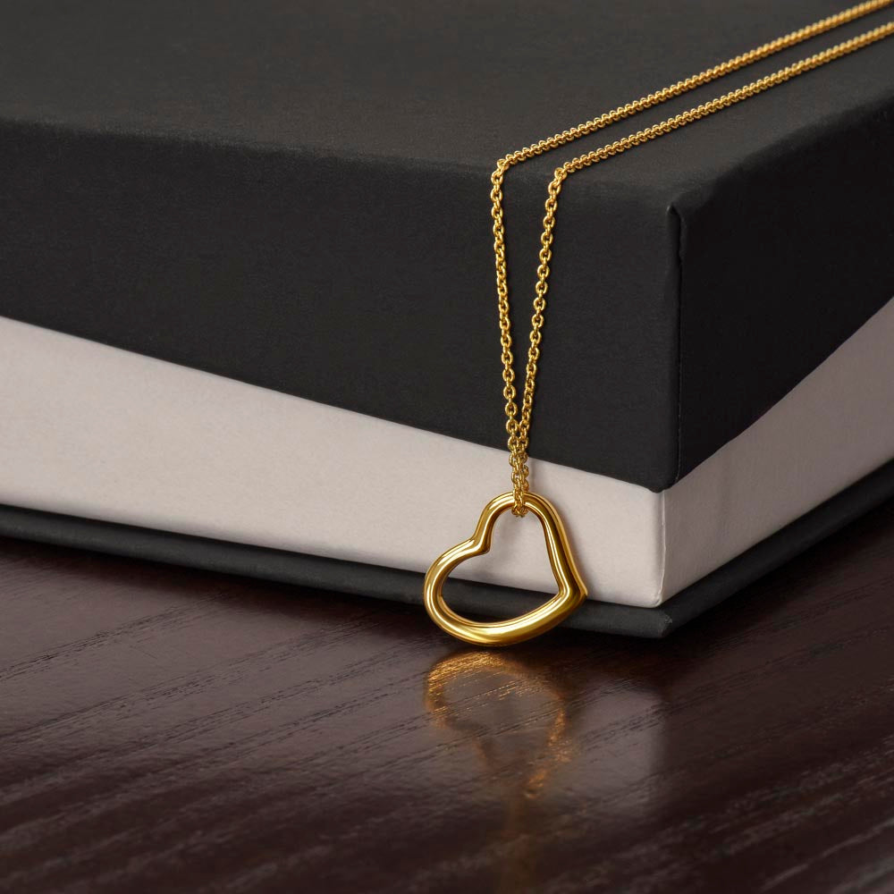 Elegant heart necklace for mom with delicate pendant design