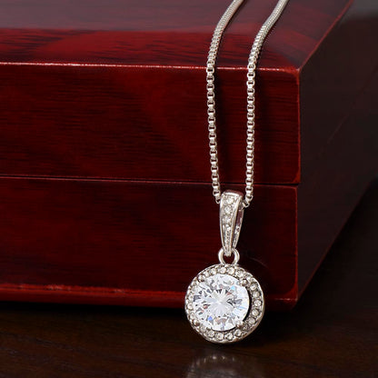 Elegant love pendant necklace designed as gift for couples