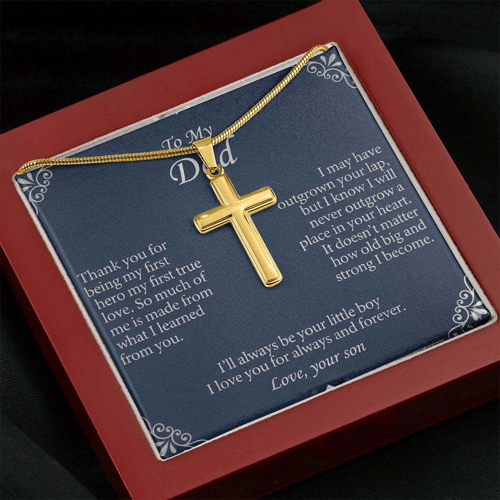 Emotional personalized necklace gift for father close view