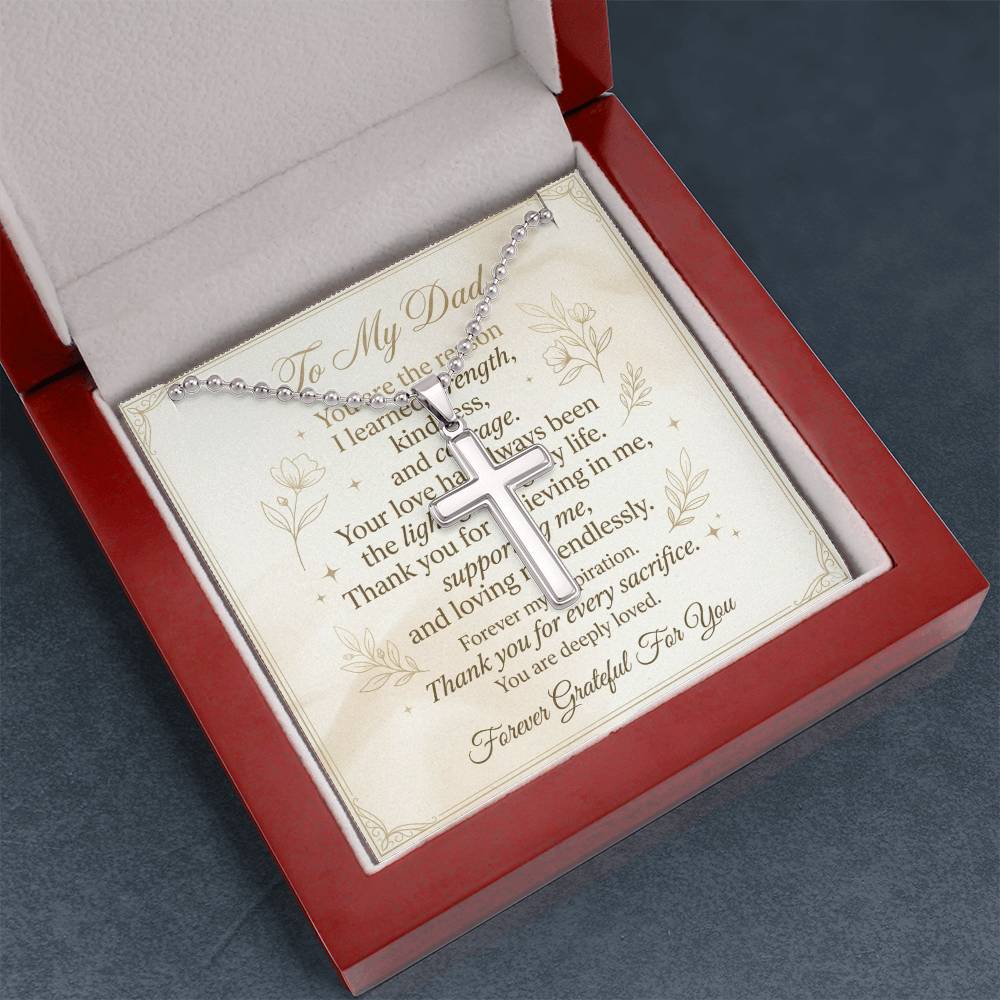 Faith-based necklace gift for dad showing spiritual meaning