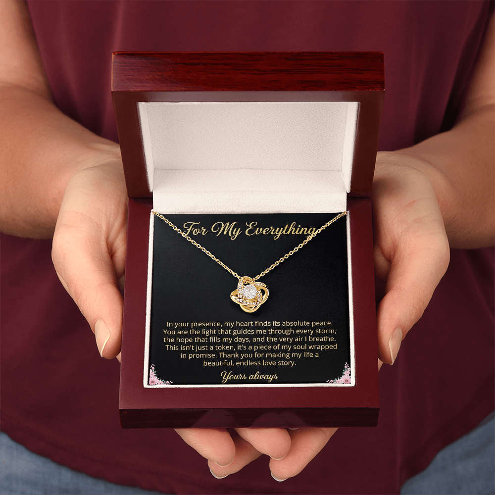 Elegant Love Knot Necklace symbolizing eternal love
