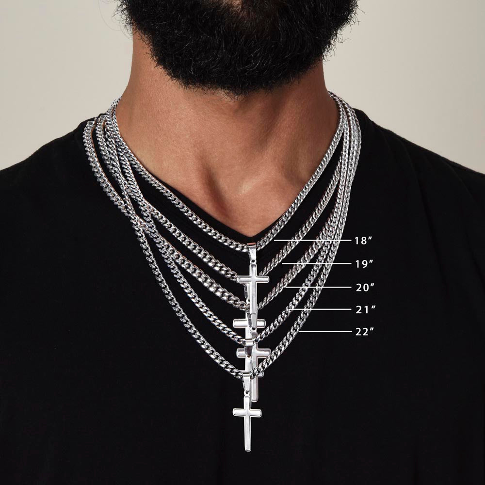 Elegant packaging for dad gift cross necklace