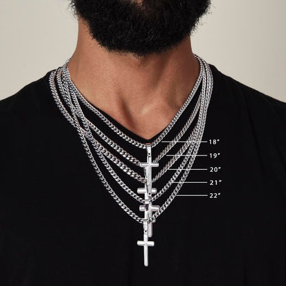 Elegant packaging for dad gift cross necklace