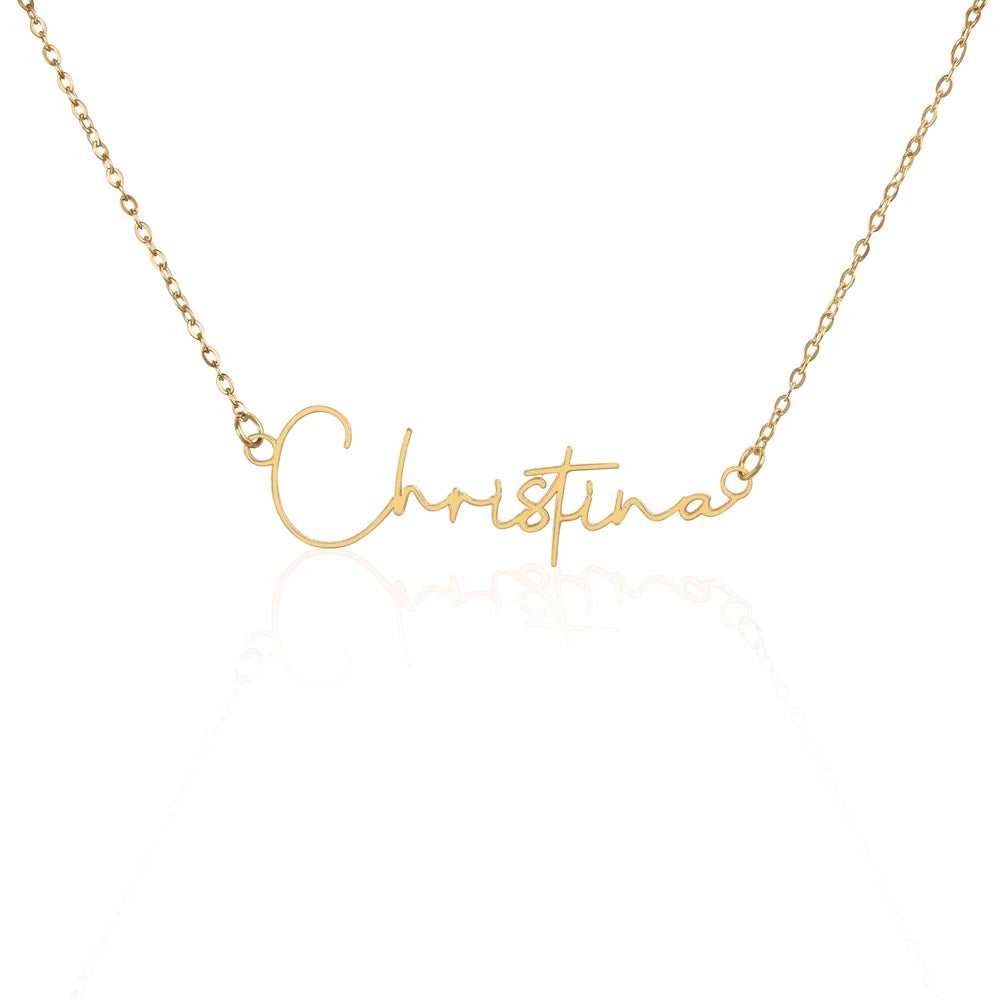 Elegant gold finish personalized name necklace for everyday wear