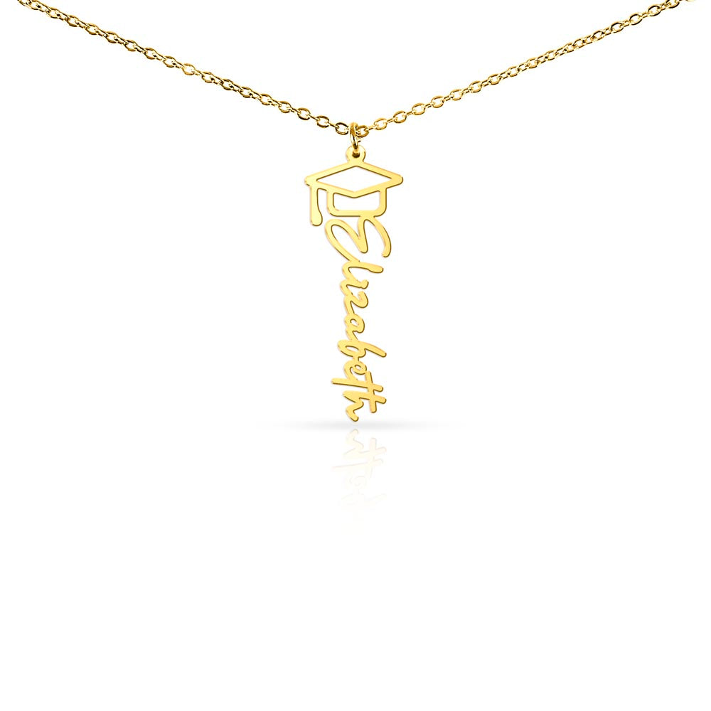Sterling silver personalized graduation necklace gift