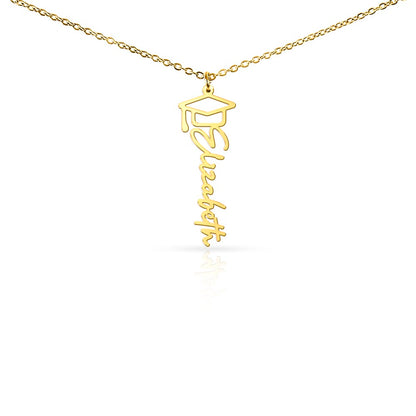 Sterling silver personalized graduation necklace gift