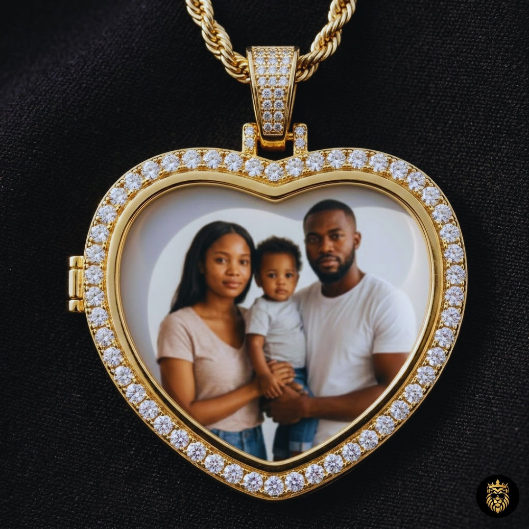 Custom Heart Photo Medallion Necklace – Personalized Memory Jewelry
