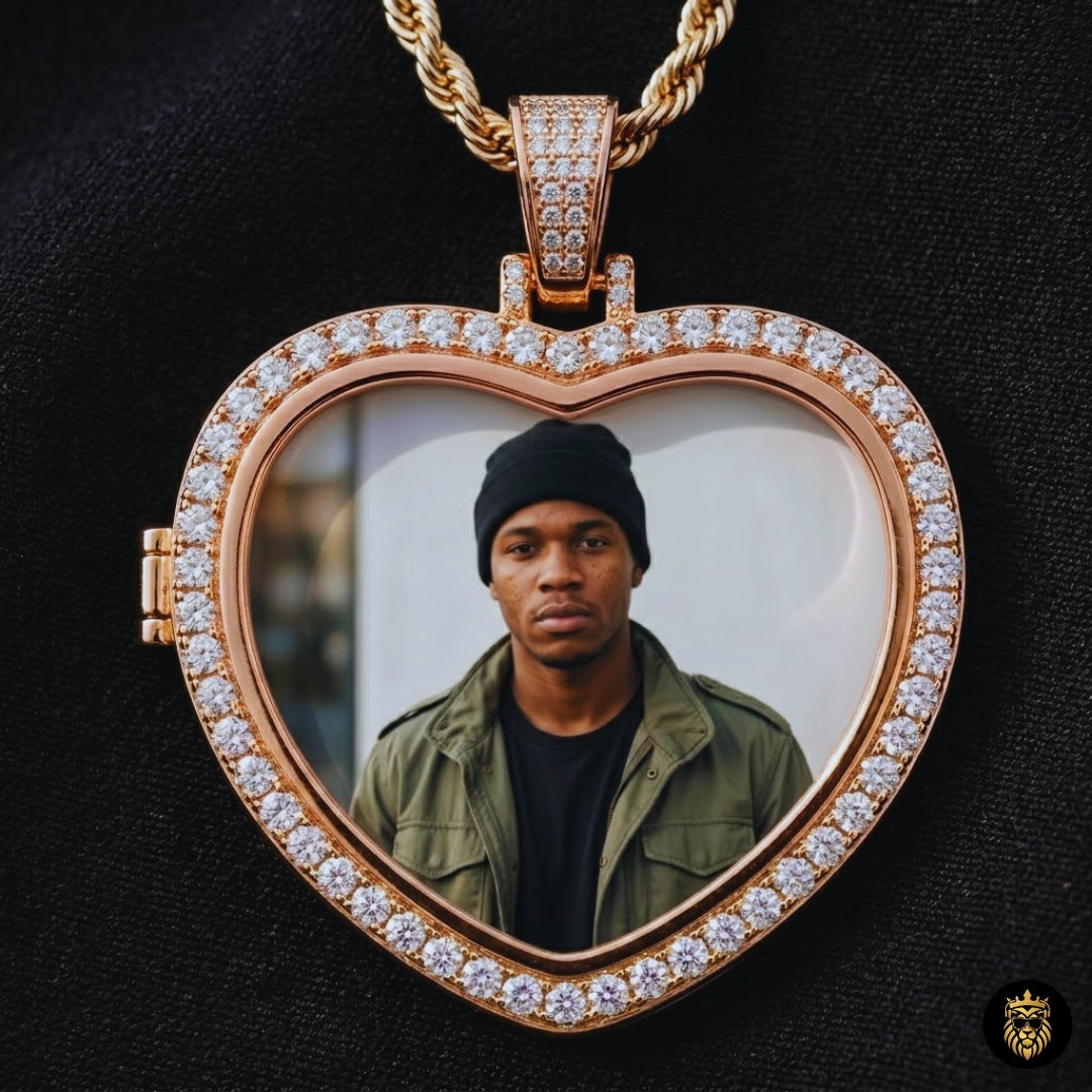 Custom Heart Photo Medallion Necklace – Personalized Memory Jewelry