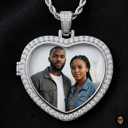 Custom Heart Photo Medallion Necklace – Personalized Memory Jewelry