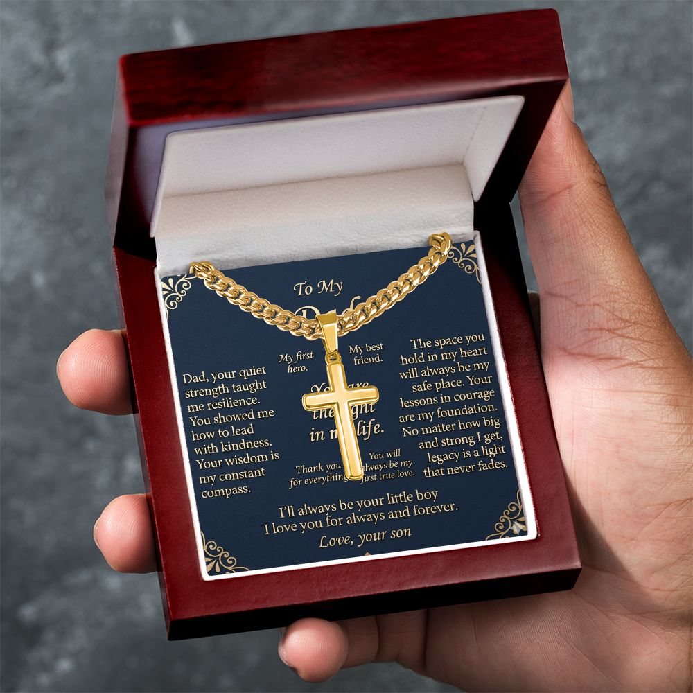 Shiny Cuban link chain necklace close-up