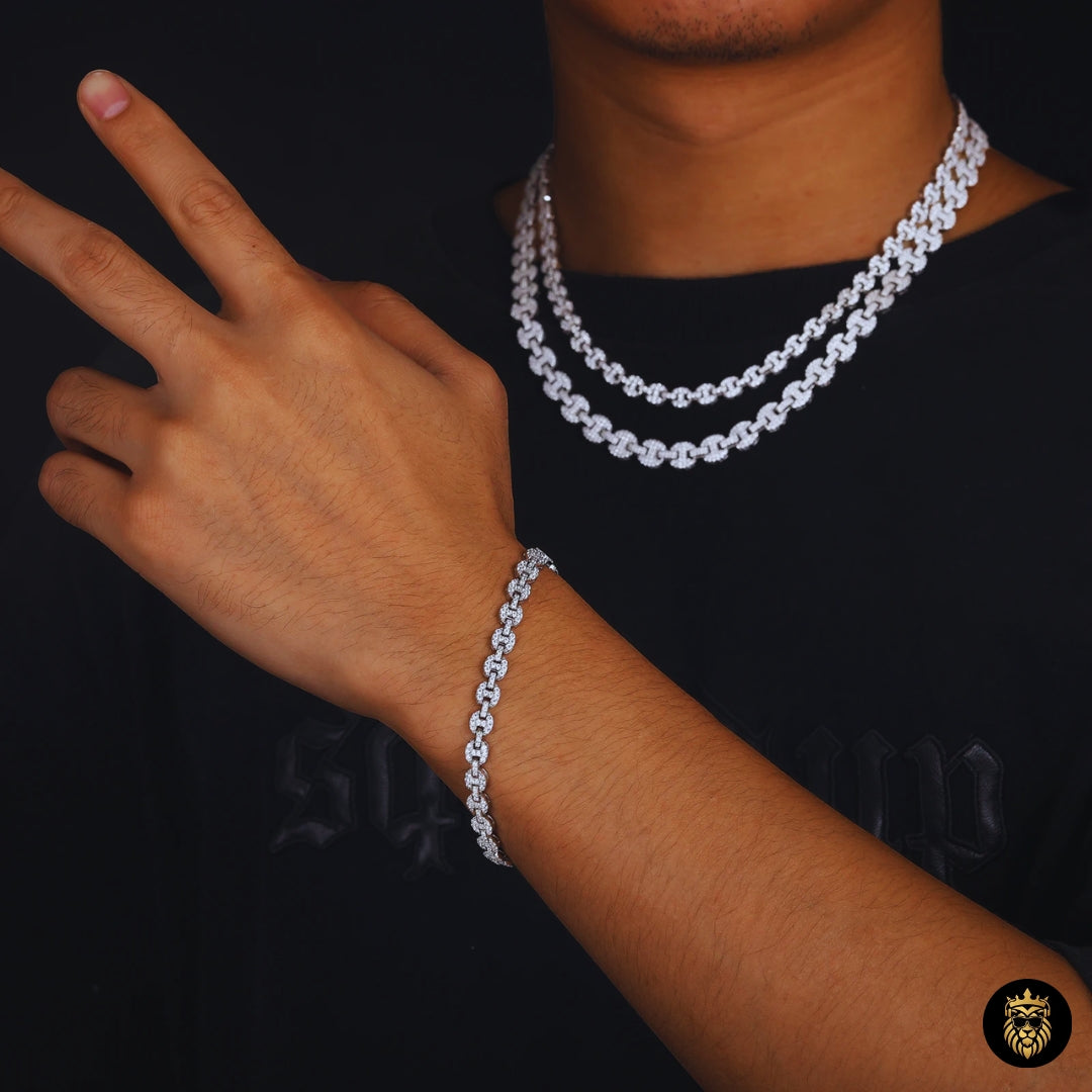 Iced Out Moissanite Cuban Link Bracelet