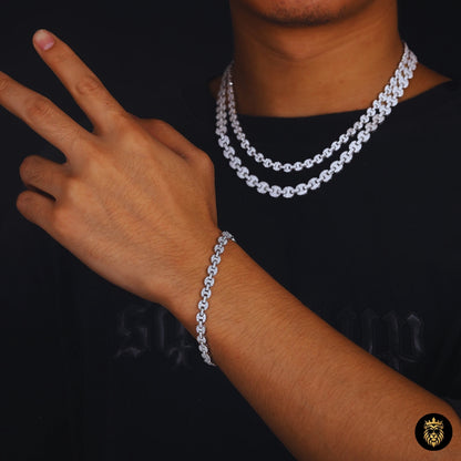 Iced Out Moissanite Cuban Link Bracelet