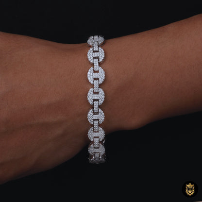 Iced Out Moissanite Cuban Link Bracelet