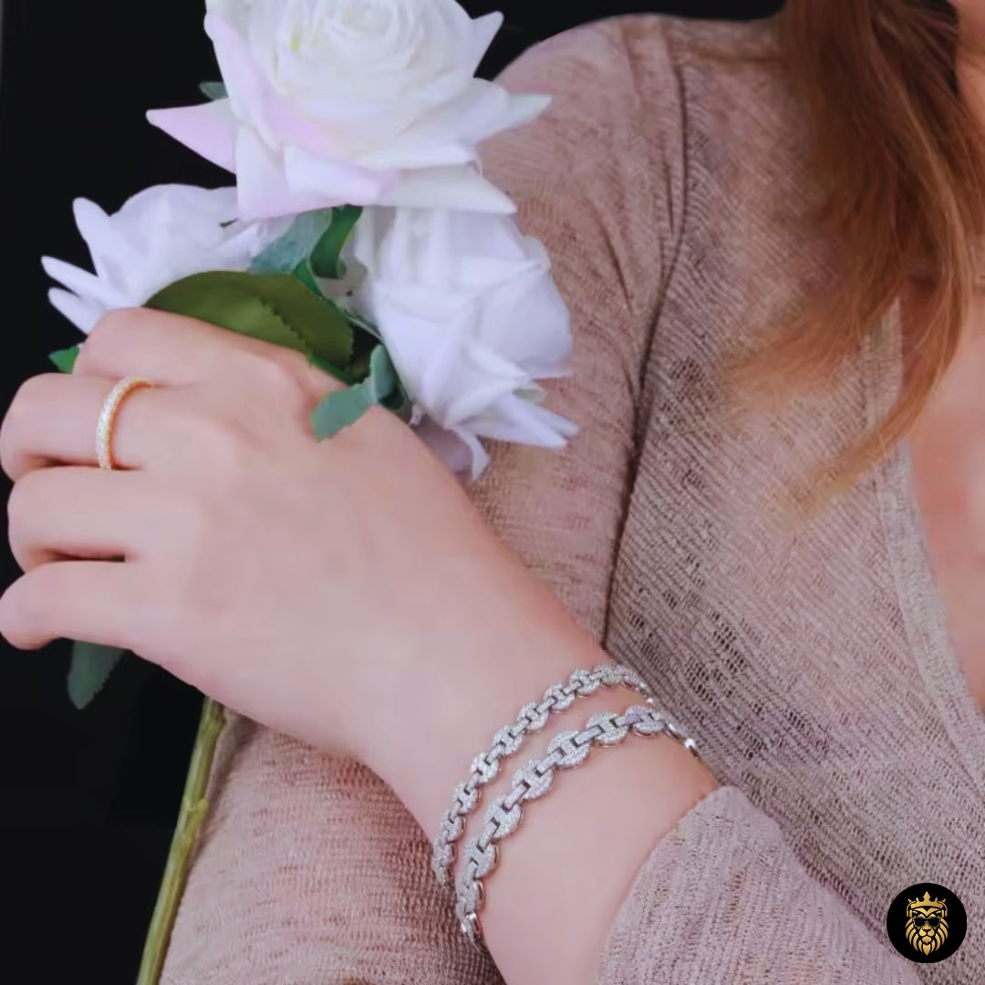Iced Out Moissanite Cuban Link Bracelet