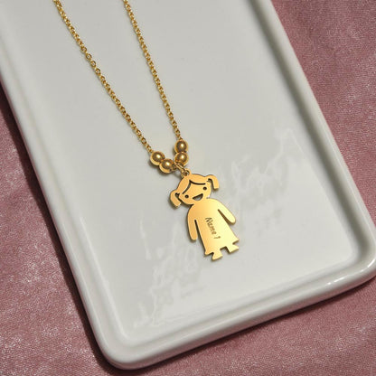 Cute charm detail of personalized kid necklace