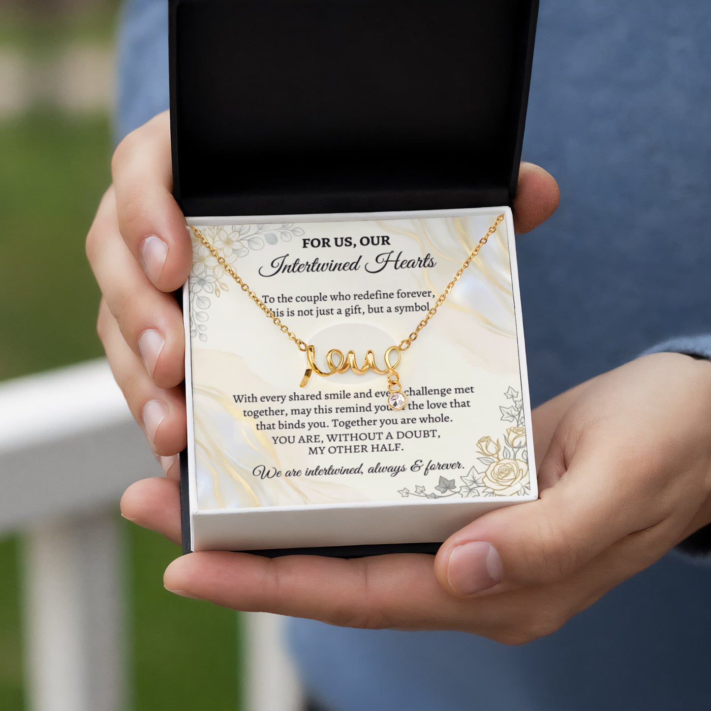 Meaningful couple necklace gift idea