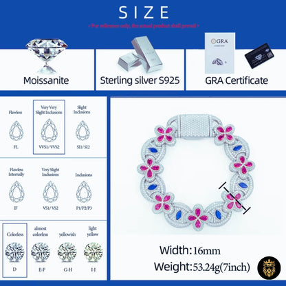 Lucky charm bracelet with clover and evil eye design