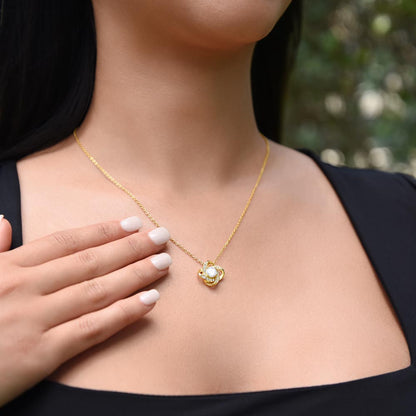 Birthday gift necklace with Love Knot design