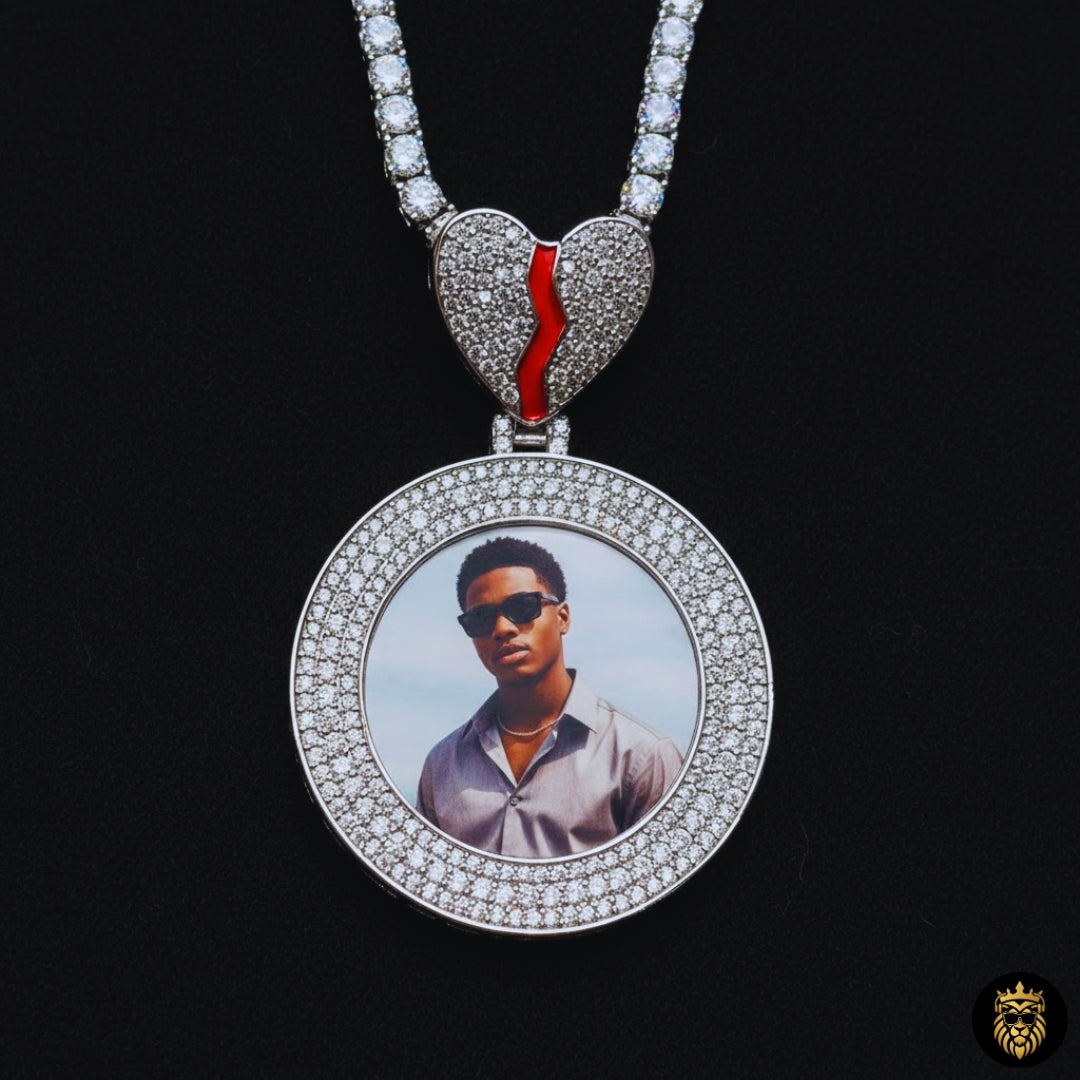 Luxury custom photo necklace designed as memory keepsake jewelry
